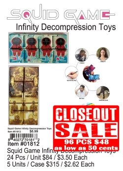 Squid Game Infinity Decompression Toys - Closeout 96 Pcs.